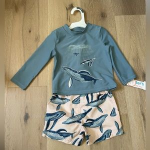 NWT Carters Swim set Whale 18m